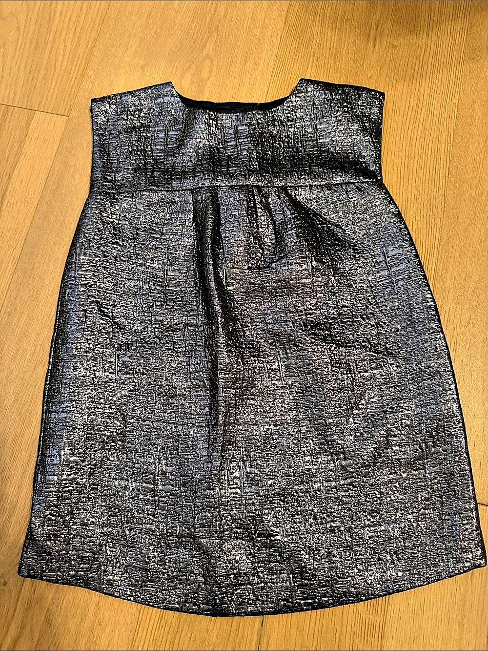 babyGap Toddler Girls Textured Black Silver Party Dress